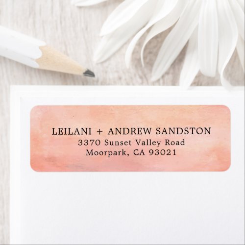 Sunset Mountain Watercolor Label