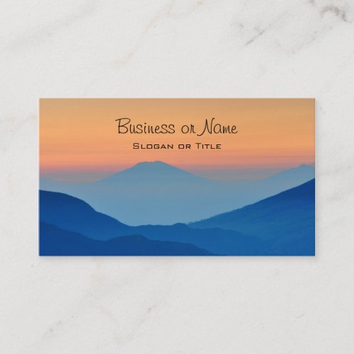 Sunset Mountains Abstract Landscape Business Card