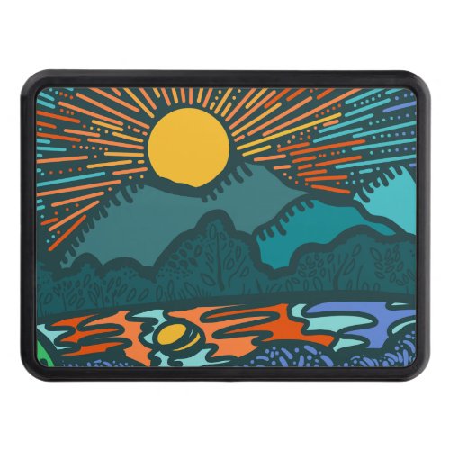 Sunset Mountains and Lake Hitch Cover