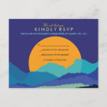 SUNSET & MOUNTAINS Bar Bat Mitzvah Reply Card<br><div class="desc">WELCOME! All my designs are ONE-OF-A-KIND original pieces of artwork designed by me! You can only find them here! I can change the color of almost any design to fit your needs. I can even add you child's hebrew name to the invite, just ask me how. Feel free to email...</div>