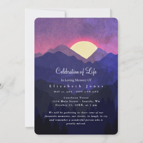 Sunset Mountains Celebration of Life Funeral