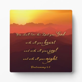Sunset Mountains Home Decor Plaque with Easel