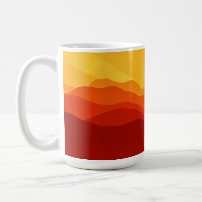 Sunset Mountains Illustration-15662 Coffee Mug (Left)