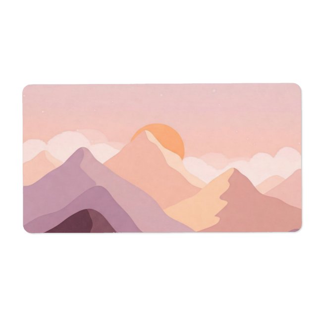 Sunset Mountains Label (Front)