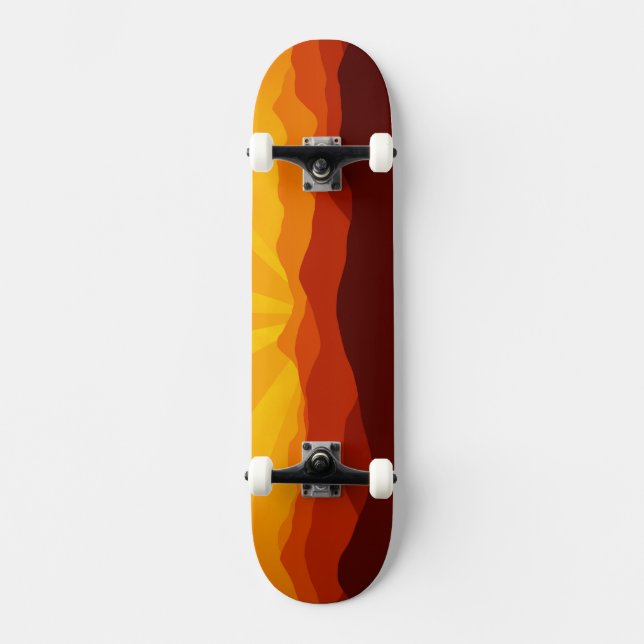 Sunset Mountains Landscape Scenery-15578 Skateboard (Front)