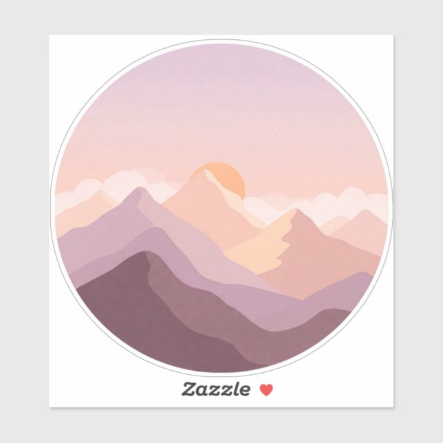 Sunset Mountains Sticker (Sheet)
