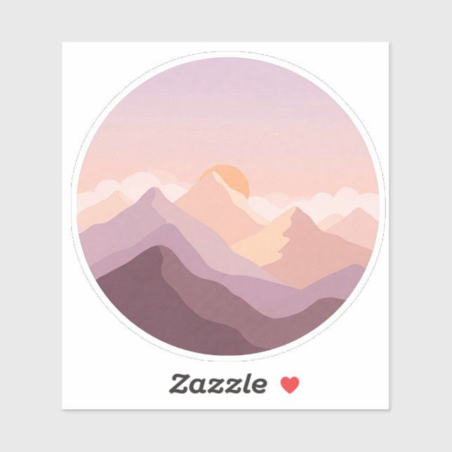 Sunset Mountains Sticker (Sheet)