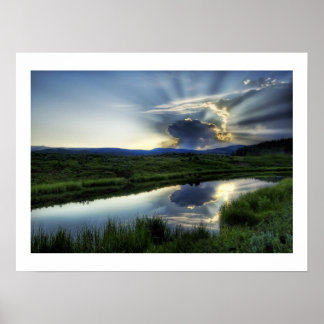 Sunset Mushroom Cloud Poster