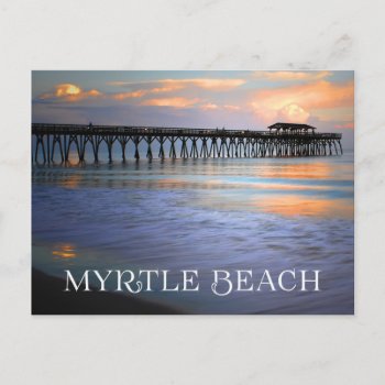 Sunset Myrtle Beach  South Carolina Postcard  Usa Postcard by merrydestinations at Zazzle