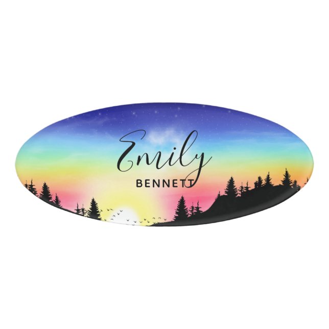 Sunset Name Tag (Front)