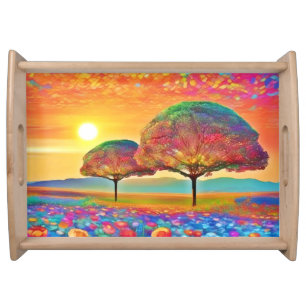 Sunset Nature's Kaleidoscope  Serving Tray