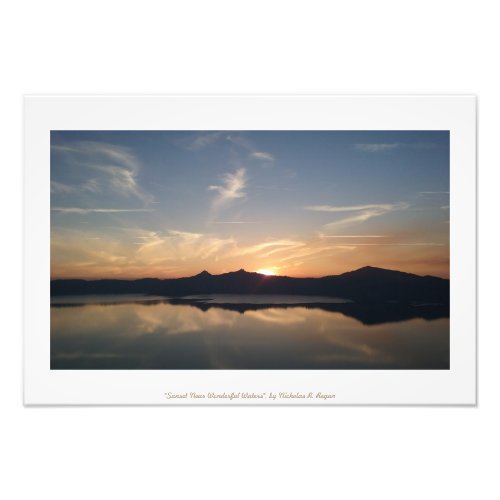 Sunset Near Wonderful Waters Crater Lake Photo Print