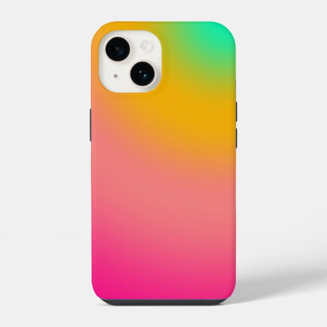 Sunset Neon Gradient Iphone Case (Back)