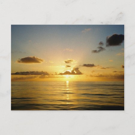 Sunset North Of Bermuda Postcard