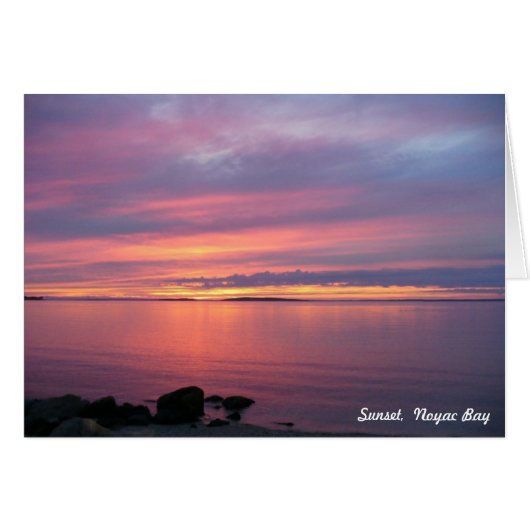 Sunset, Noyac Bay Cards (Front Horizontal)