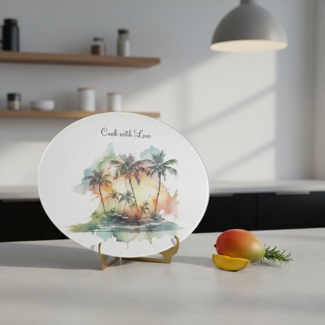 Sunset Oasis, custom Cutting Board (Creator Uploaded)