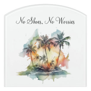 Sunset Oasis, custom Door Sign