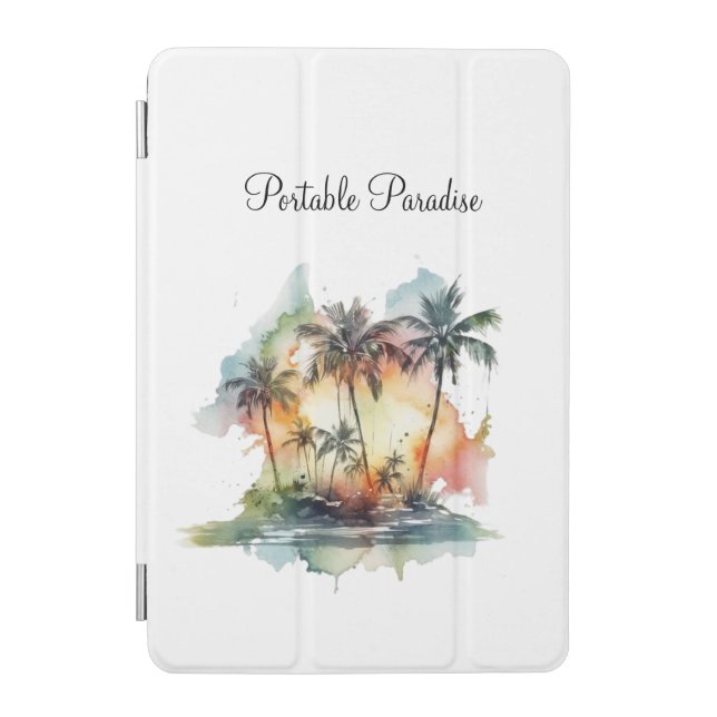 Sunset Oasis, custom iPad Mini Cover (Front)