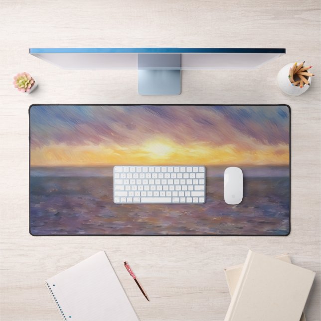 Sunset Ocean Abstract Art Desk Pad (Office 1)