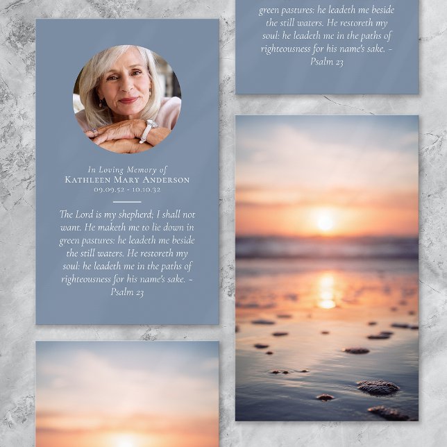 Sunset Ocean Memorial Prayer Card (Creator Uploaded)