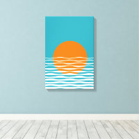 Sunset Ocean Minimalist Art