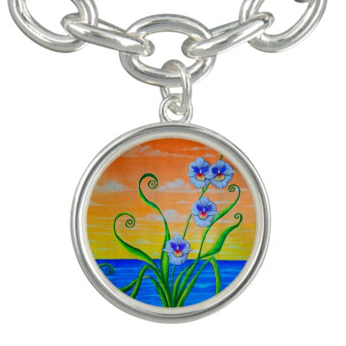 Sunset Ocean Orchids Bracelet
