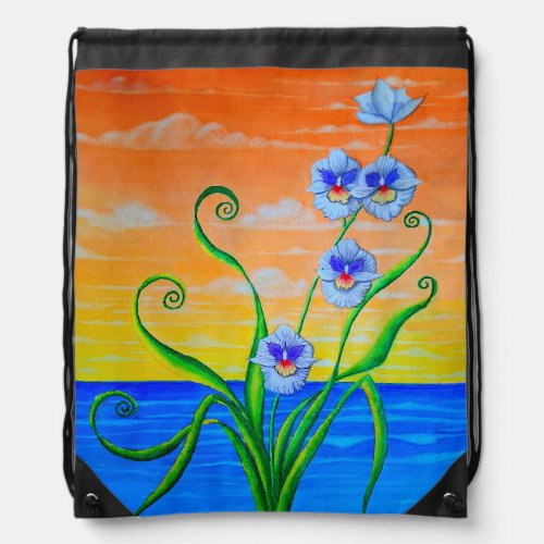 Sunset Ocean Orchids Backpack