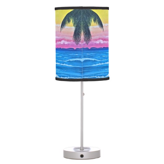 Sunset Ocean  Table Lamp (Back)