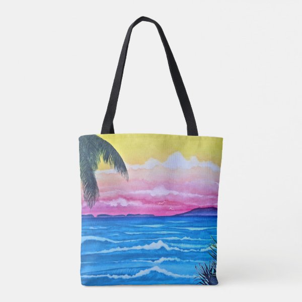 Sunset Ocean Tote Bag