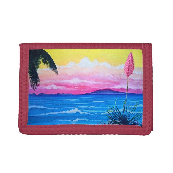 Sunset Ocean Trifold Wallet