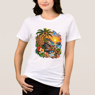 Sunset Ocean Vacation Tri-Blend Shirt