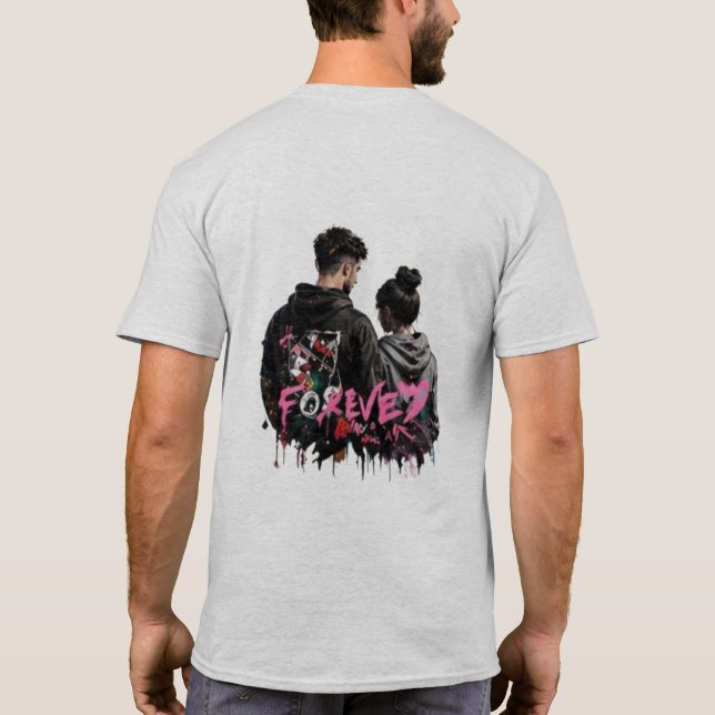 Sunset Ocean Vibes T-Shirt | Aesthetic Beach Wave  (Back)