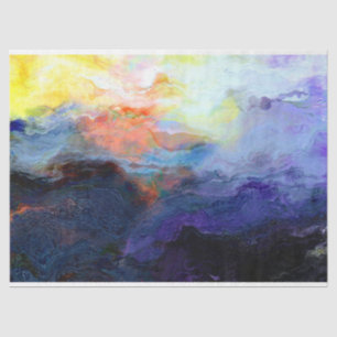 Sunset Ocean Watercolor Abstract Decoupage Tissue Paper
