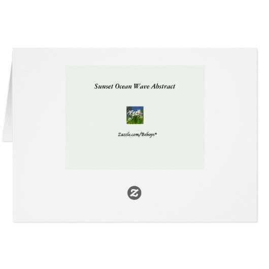 Sunset Ocean Wave Abstract Earth Day (Back Horizontal)