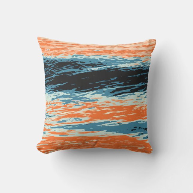Sunset/Ocean/Wave/Sea Outdoor Pillow (Front)