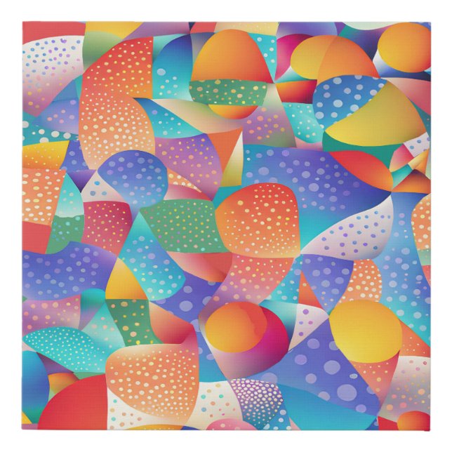 Sunset Ocean Waves Faux Canvas Print (Front)