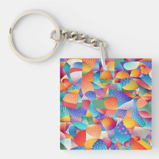 Sunset Ocean Waves Keychain (Front)