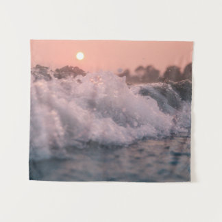 Sunset Ocean Waves Tapestry