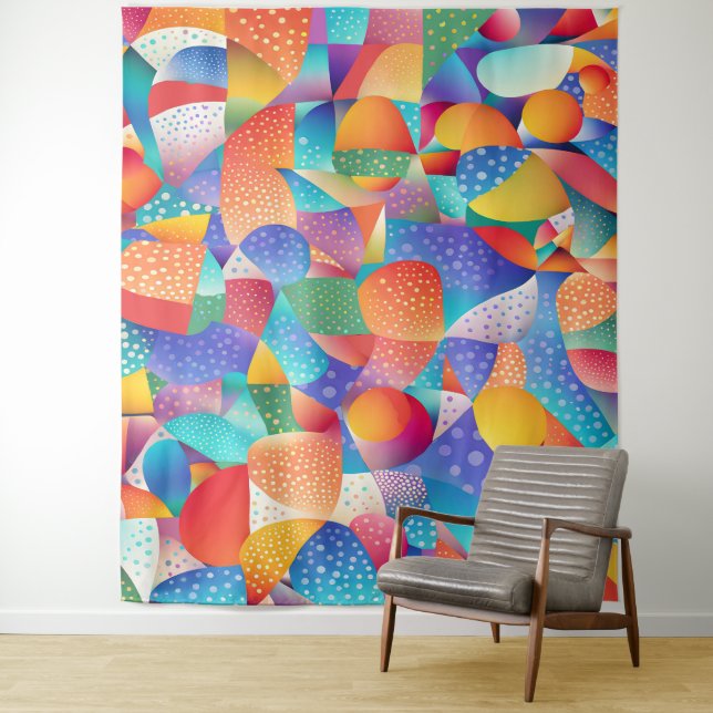 Sunset Ocean Waves Tapestry (In Situ)