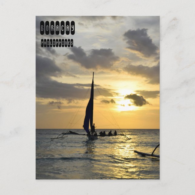 Sunset of Boracay, Philippines Postcard (Front)