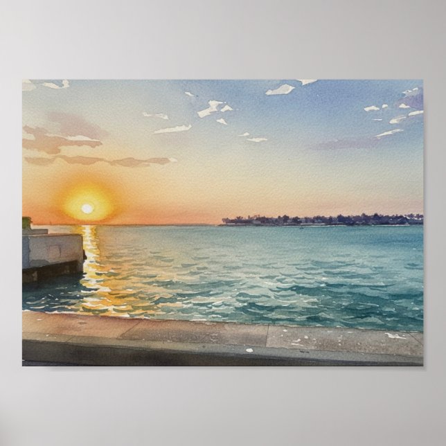 Sunset of the Harbor Poster (Front)