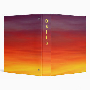 Sunset Ombre Art Personal Notebook 3 Ring Binder
