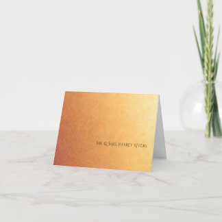 Sunset Ombre Gradient Simple Thank You Card