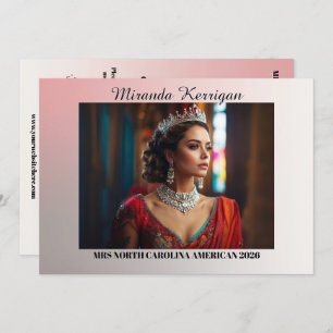 Sunset Ombre Landscape Pageant Autograph Card