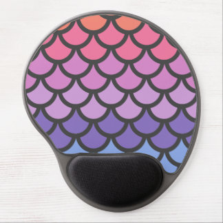 Sunset Ombre Mermaid Scales Gel Mouse Pad