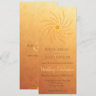 Sunset ombre rays of sunlight dots mandala invitation