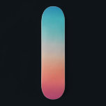 Sunset Ombre Turquoise to Pink Skateboard<br><div class="desc">ombre turquoise to pink</div>