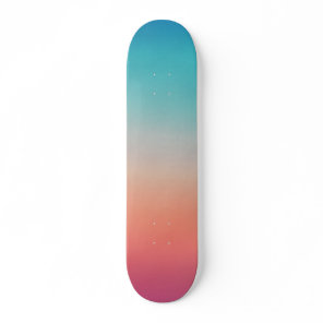 Sunset Ombre Turquoise to Pink Skateboard