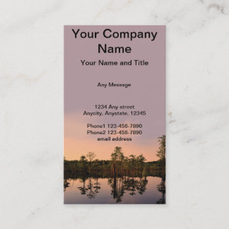 Sunset on a Cypress Swamp Business Card