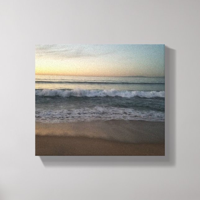 Sunset on a Monterey Bay beach Canvas Print (Front)